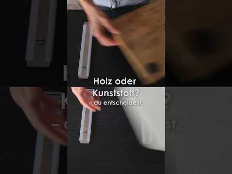 Anwendungsvideo der SchnittKnecht® Schneidebrettunterlage mit einem Schneidebrett aus Holz und einem Schneidebrett aus Kunststoff. Das modulare Schneideplatz-System zeigt, dass vorhandene Schneidebretter unabhängig vom Material genutzt werden können.