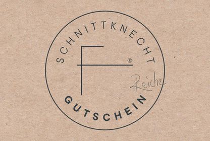 Bild zeigt einen Gutschein mit dem Bildlogo von SchnittKnecht®.